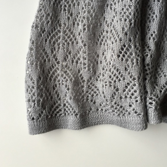 Vintage Coverup Crochet Knit Dress in Silver - Picture 3 of 4