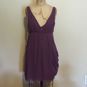 Alice + Olivia Silk Faux Wrap Drape Dress M