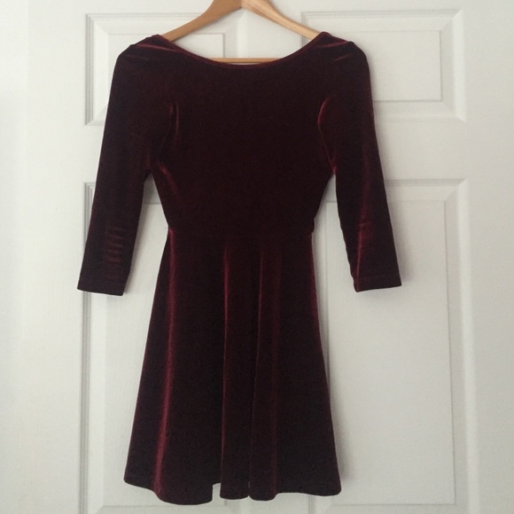 American Apparel Stretch Velvet Skater Dress