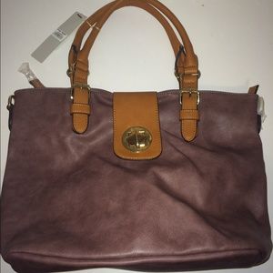 Brand new plum leather bag