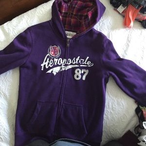 Aeropostale flannel lined hoodie