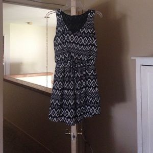 Black and white print dress