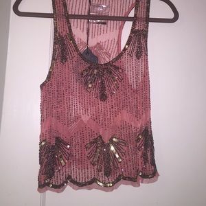 Beaded, sheer, dress top