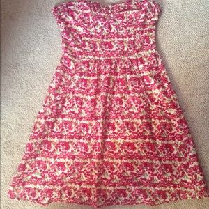 cute strapless floral dress