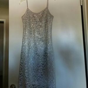 Silver cocktail dress