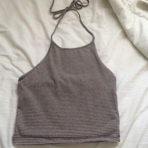 brandy melville striped halter