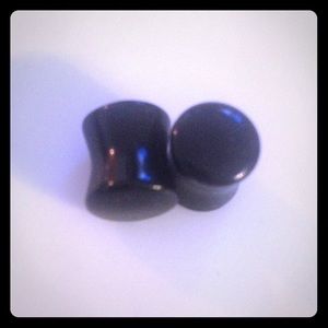 Size 0 glass double flare plugs