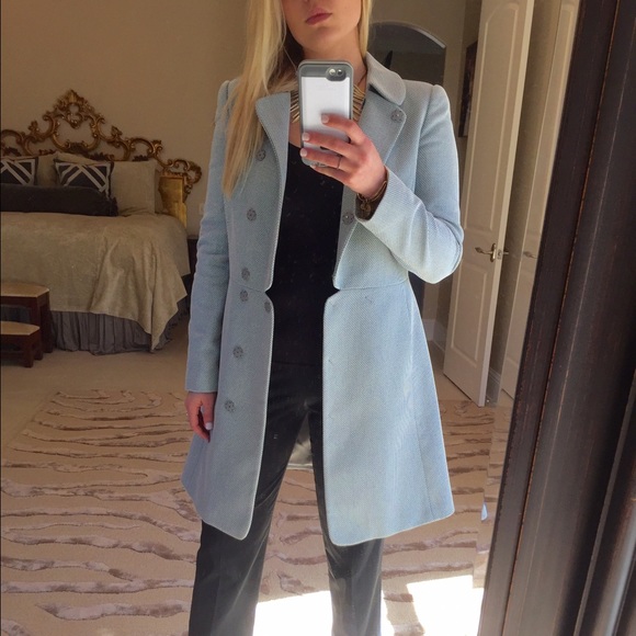 Emporio Armani Blue and White Coat - Picture 2 of 4