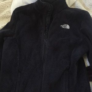 Fuzzy black north face