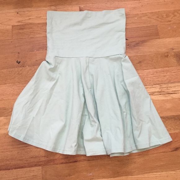Mint green American apparel high waisted skirt