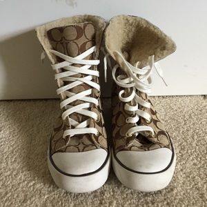 Coach High-top trainers with shearling