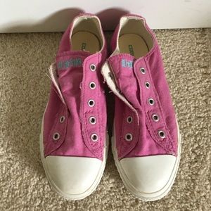 Converse pink slip-ons