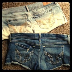 Hollister jean shorts !