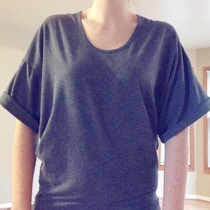 Loose, flowy, and casual blue top