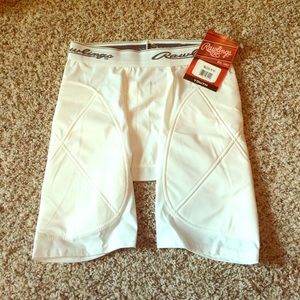 BOYS LARGE RAWLINGS BASEBALL SLIDING SHORTS