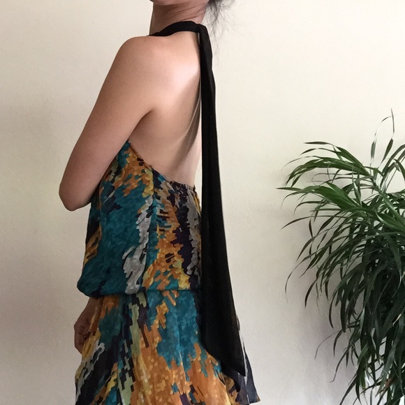 Zara Silk Halter Tie Dress - Picture 4 of 4