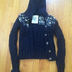 Hollister Knit Hooded Cardigan