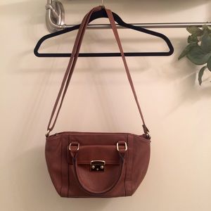 Faux leather crossbody with handles