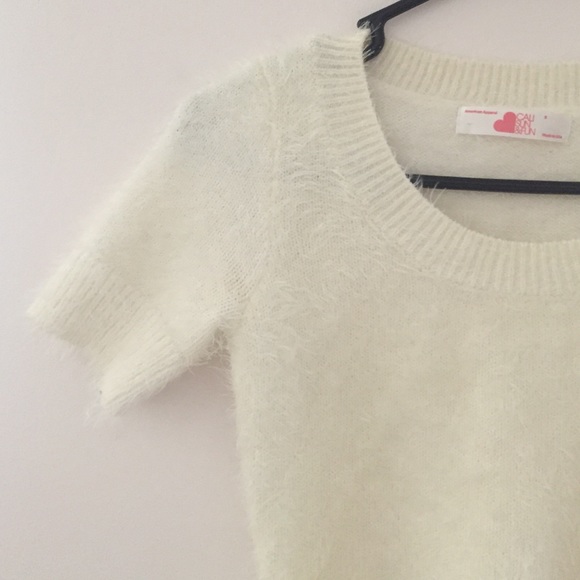 American Apparel Cropped Fuzzy Tank