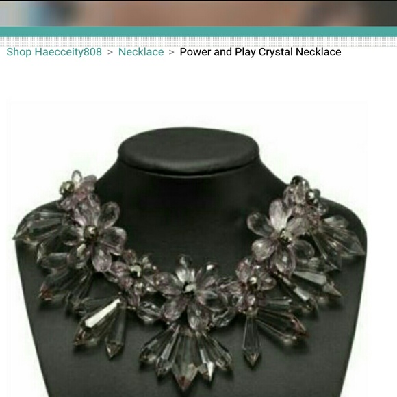 Vintage frozen flower necklace