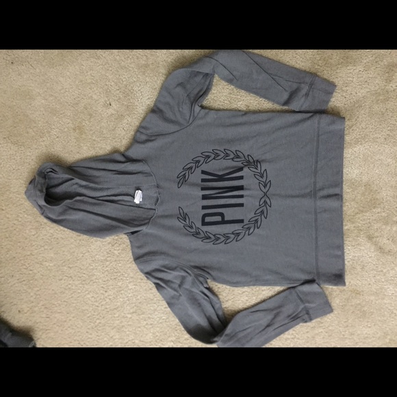 PINK Victoria's Secret Tops - PINK grey sweatshirt
