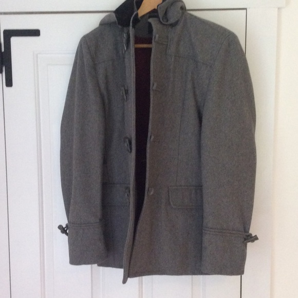 Urban Outfitters Other - MEN'S GRAY TOGGLE PEACOAT WITH DETACHABLE HOOD