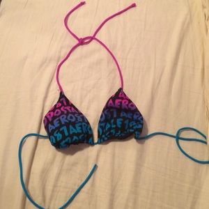reversible colorful bikini top :)