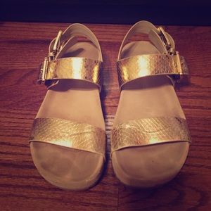Michael Kors gold sandals