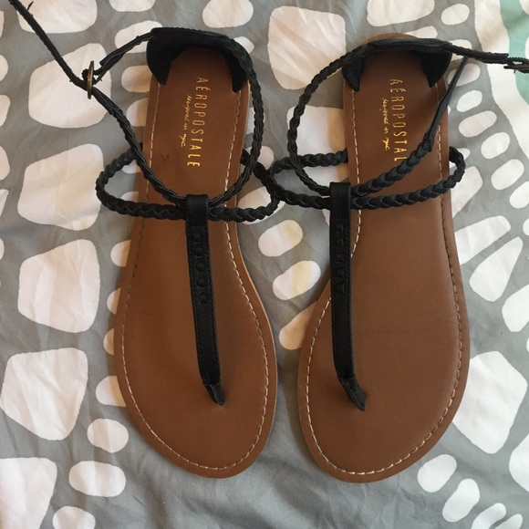 Black strappy sandals