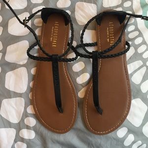 Black strappy sandals