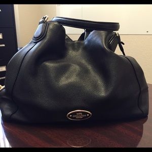 Coach Black Leather Shoulder Bag