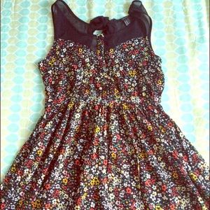 Flowered Mini Dress