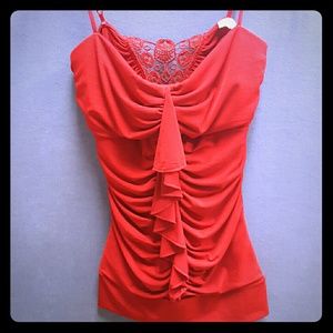 Red Spaghetti Strap Top