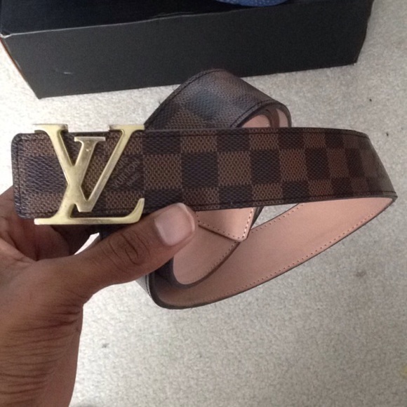 Louis Vuitton Designer Damier Belt LV