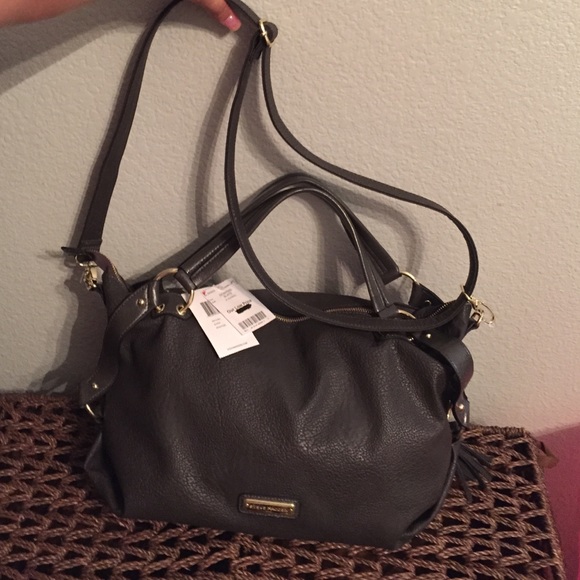 Steve Madden NWT Satchel bag- color is Slate-huge!