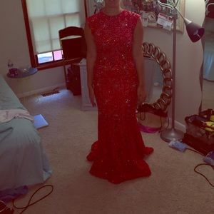 Red jovani prom dress