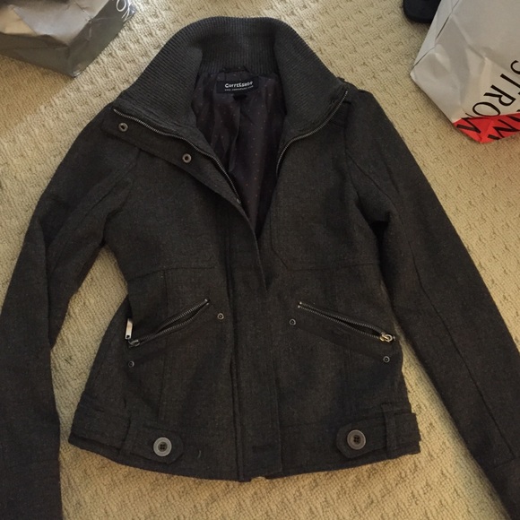 Grey winter jacket.