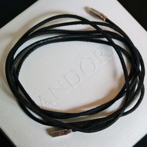 Pandora Black Leather Cord