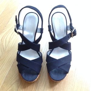 Banana Republic black wedge sandals