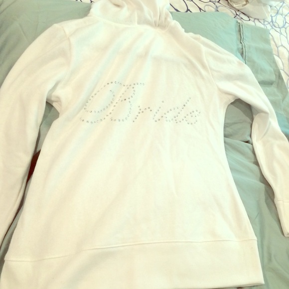 White "bride" zip up