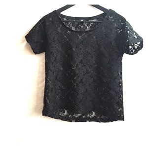 Black lace top