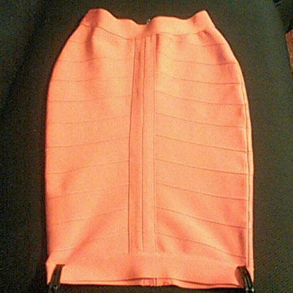 Burnt orange bandage skirt!!#
