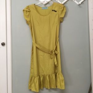 Chartreuse dress - sassy!