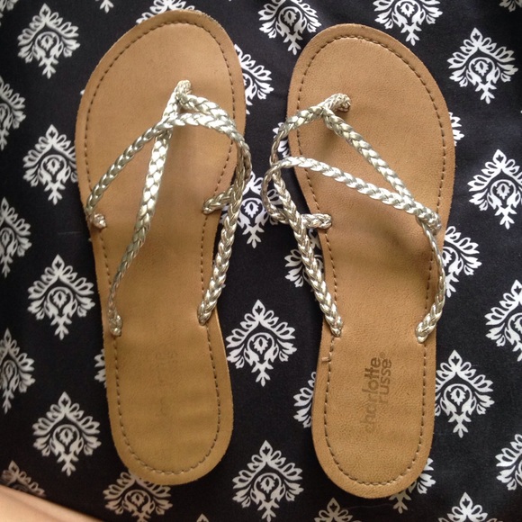 braided silver sandals