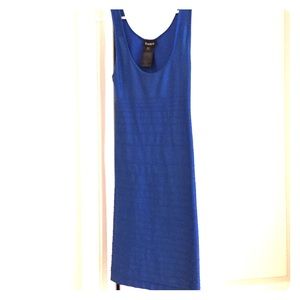 Bebe royal blue spandex dress M/L cut out back