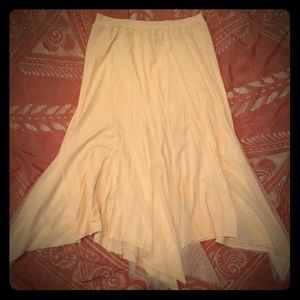 Ella Moss Lace & Sheer Cream Flowy Romantic Skirt