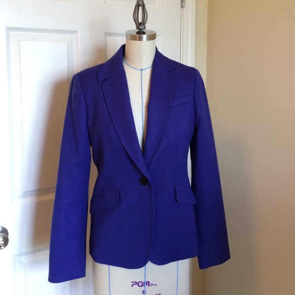Royal blue wool blazer - Picture 2 of 4