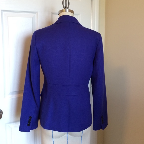 Royal blue wool blazer - Picture 3 of 4
