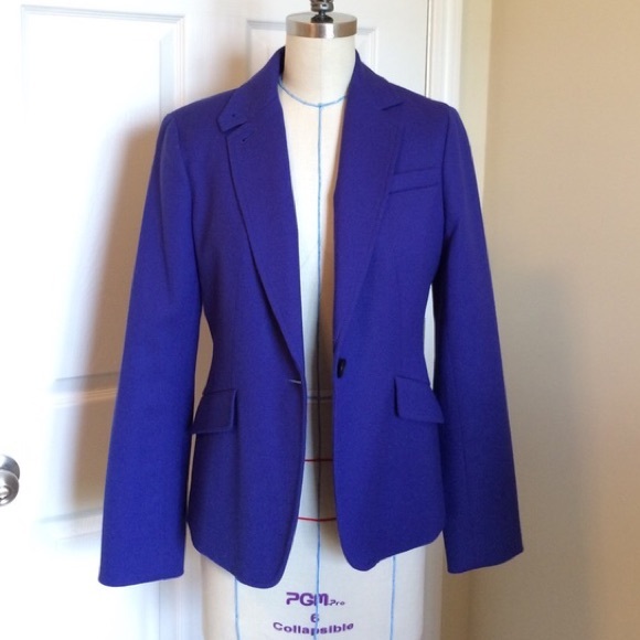 Royal blue wool blazer - Picture 4 of 4