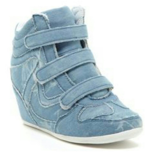 Bucco Shoes - Bucco Blue Tie Dye Sneaker Wedges 8.5